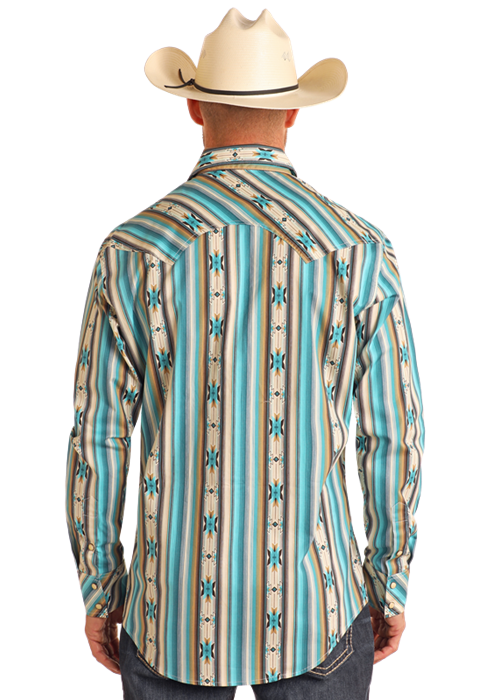 Men's Aztec Striped Shirt
