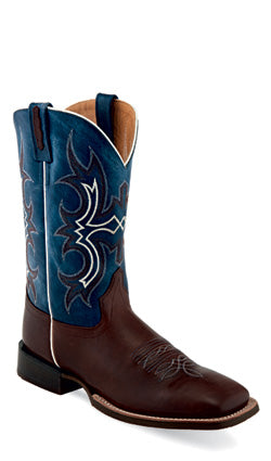 Old West Men's Square Toe Boots - Brown/Navy