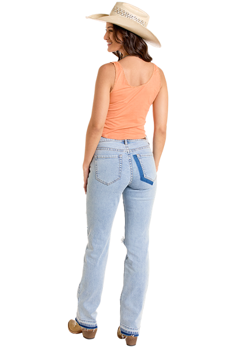 Ladies Burnt Orange Embroidered Tank