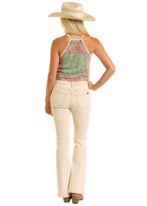 Ladies Scarf Print Tank Top