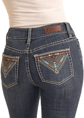 Rock & Roll Cowhide Emblem Bootcut Jeans - 32"