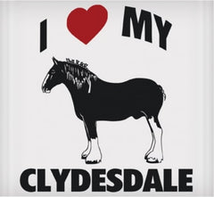 Vinyl Decal - I Love My Clydesdale 6" x 8"