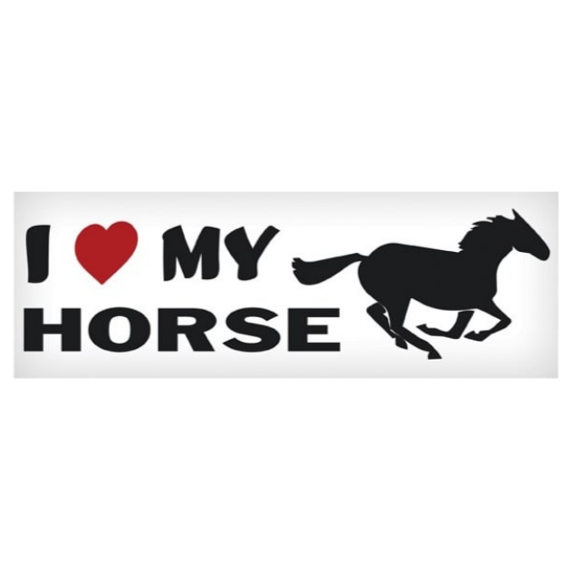 Vinyl Decal - I Love My Horse 3" x 10"