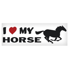 Vinyl Decal - I Love My Horse 3" x 10"