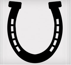 Vinyl Decal - Large Horseshoe 6" x 8"