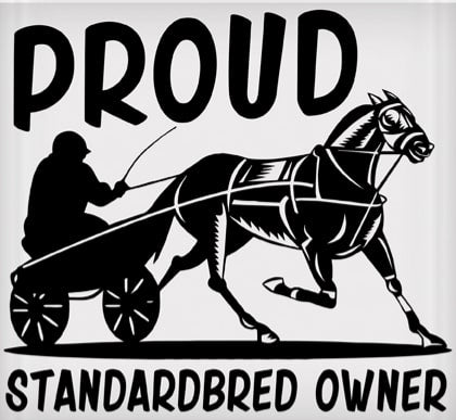 Vinyl Decal - Proud Standardbred Owner 6" x 8"