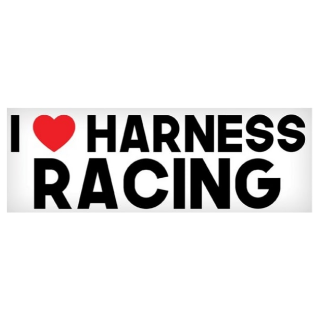 Vinyl Decal - I Love Harness Racing - 3"x10"