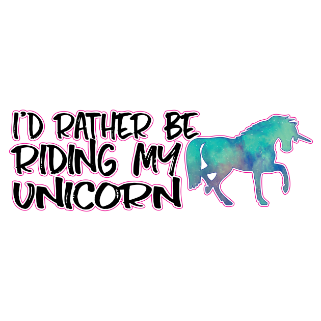 Vinyl Decal - Riding My Unicorn 6" x 8"