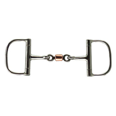 Dee Ring with Center Copper Roller Snaffle