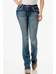 Grace In LA Floral Motif Jeans - 34"