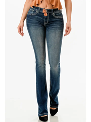 Grace In LA Aztec Motif Jeans - 30"