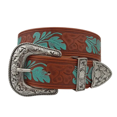 Western Hand Painted Tooled Belt