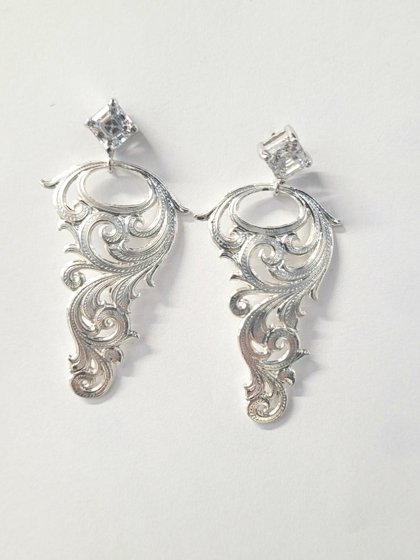 Montana Silversmiths Silver Earrings with Crystal