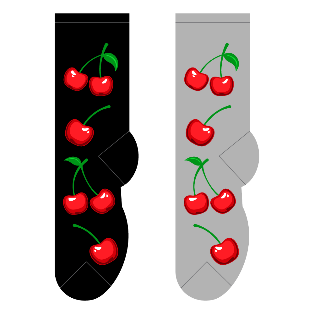 Foozys Ladies Socks - Cherries