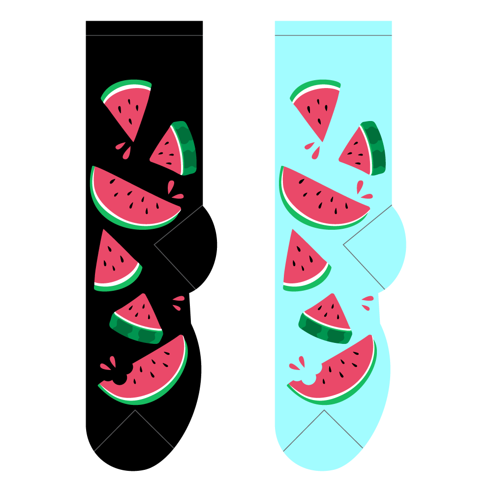 Foozys Ladies Socks - Watermelon