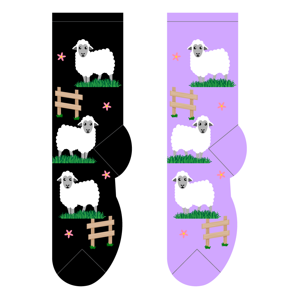 Foozys Ladies Socks - Sheep