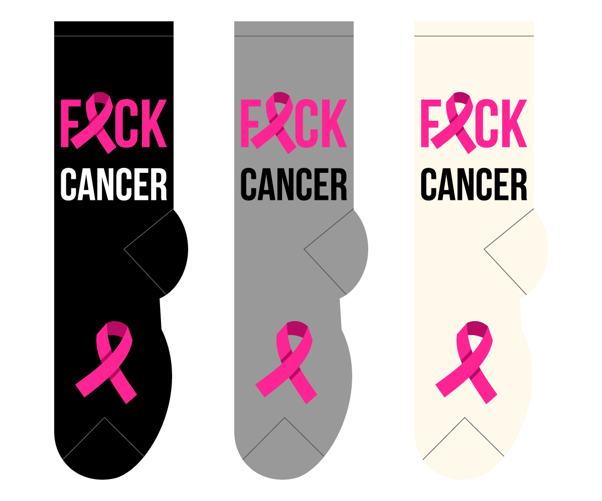 Foozys Ladies Socks - F*ck Cancer