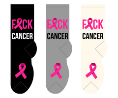 Foozys Ladies Socks - F*ck Cancer