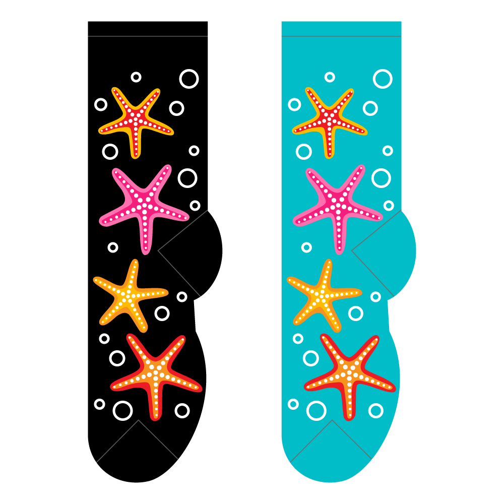 Foozys Ladies Socks - Starfish