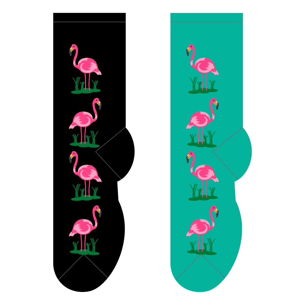 Foozys Ladies Socks - Flamingos