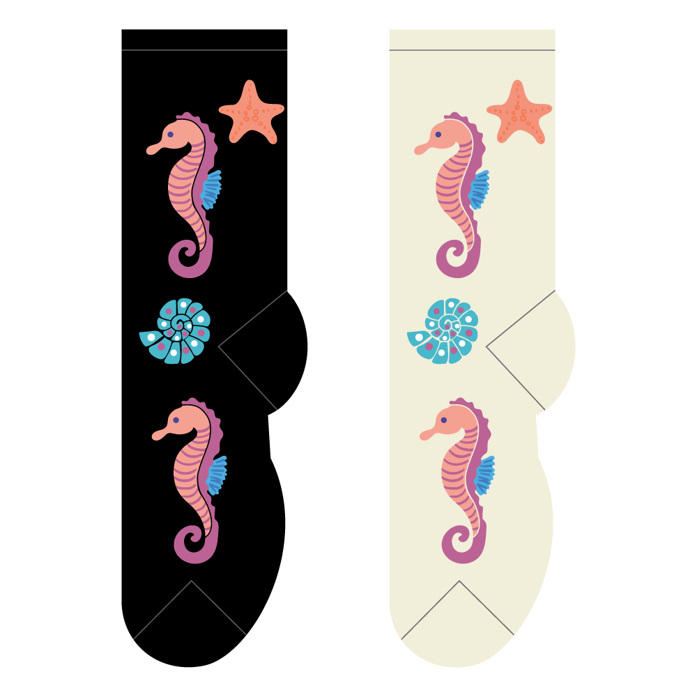 Foozys Ladies Socks - Seahorse