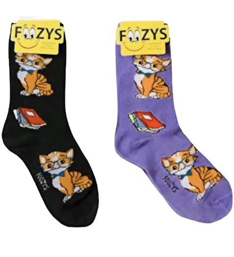 Foozys Ladies Socks - Professor Cat