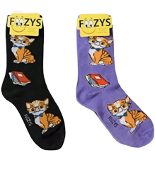 Foozys Ladies Socks - Professor Cat