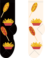 Foozys Ladies Socks - Corn Dogs & Fries