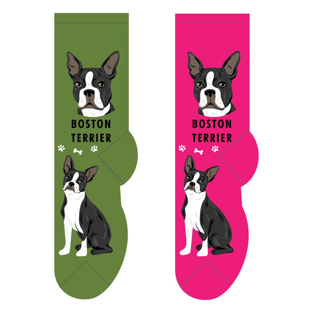 Foozys Ladies Socks - Boston Terrier