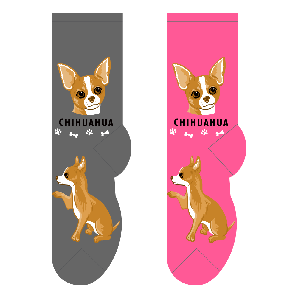 Foozys Ladies Socks - Chihuahau