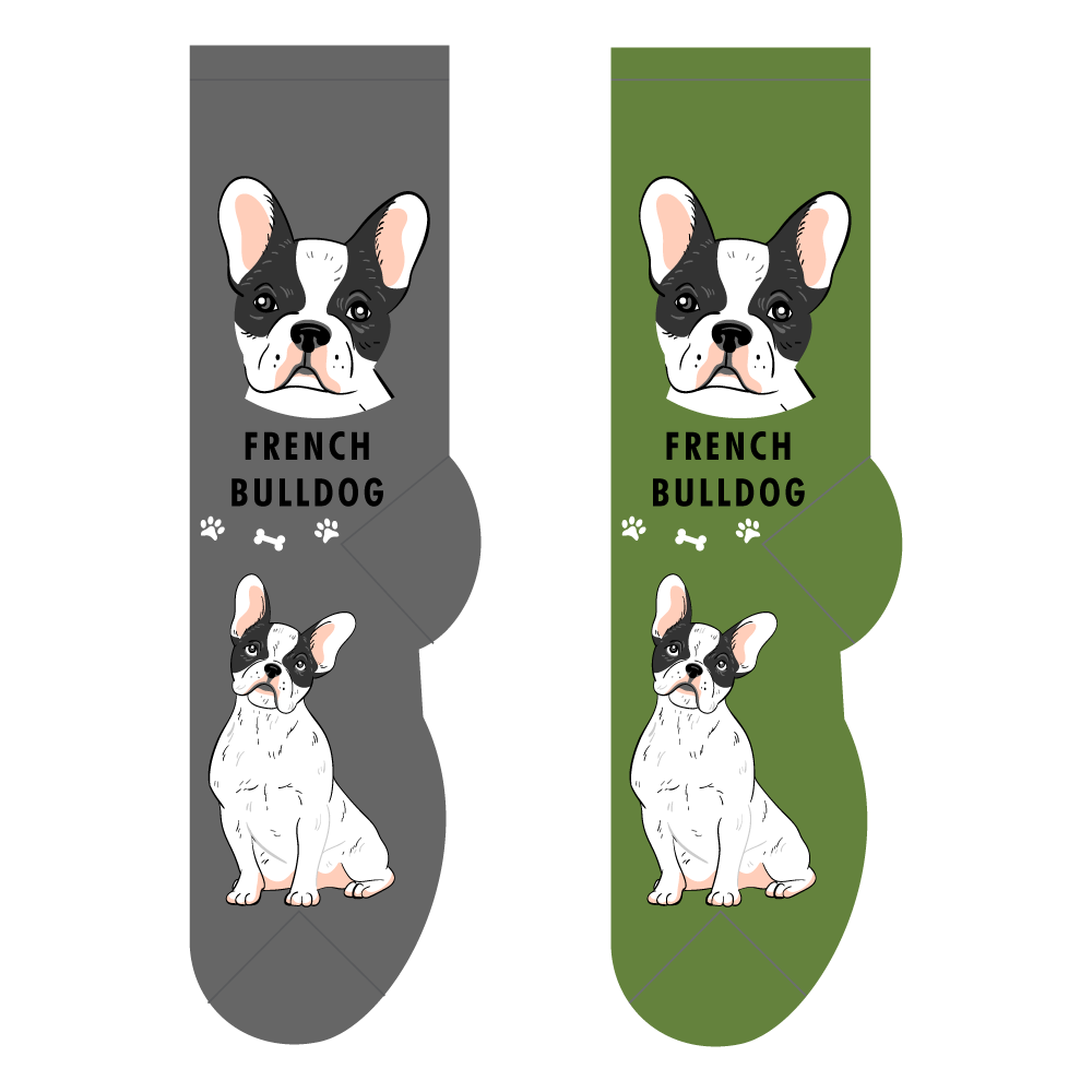 Foozys Ladies Socks - French Bulldog