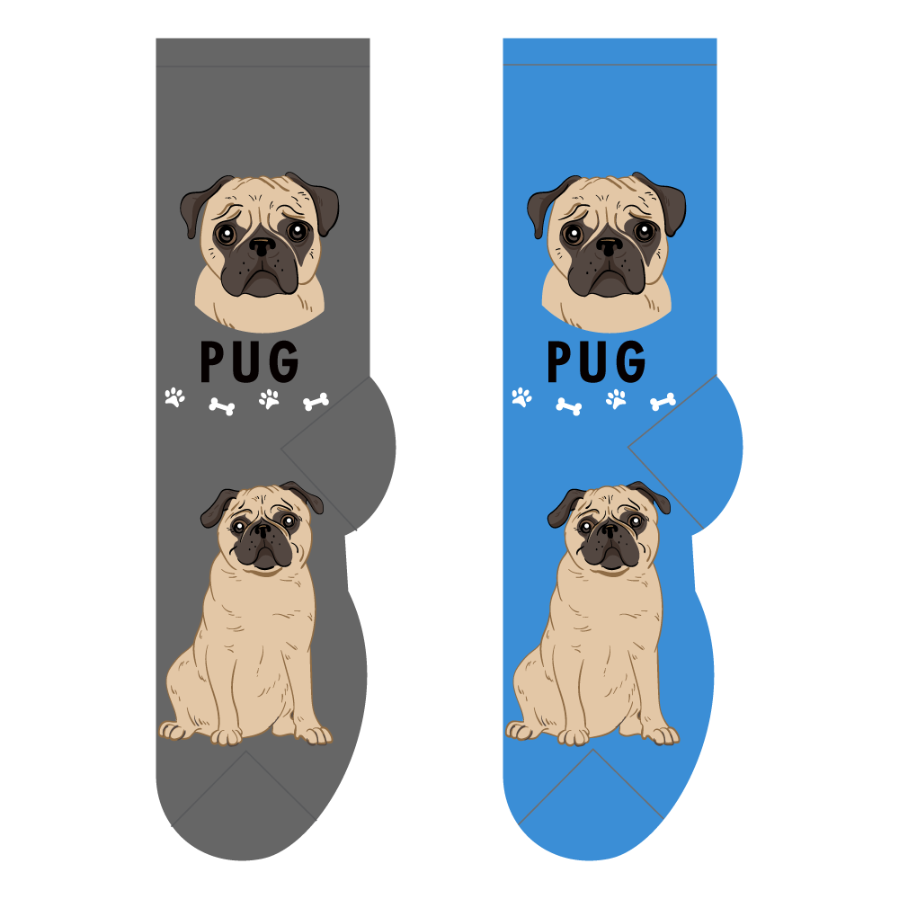 Foozys Ladies Socks - Pug