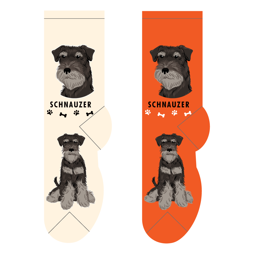 Foozys Ladies Socks - Schnauzer