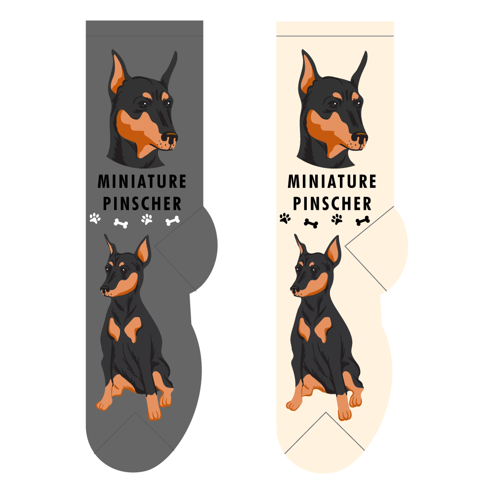 Foozys Ladies Socks - Miniature Pinscher