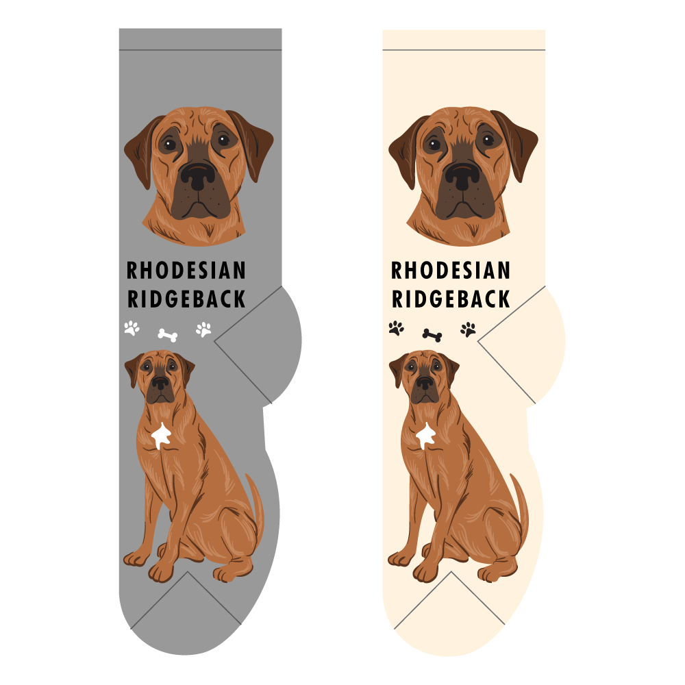 Foozys Ladies Socks - Rhodesian Ridgeback