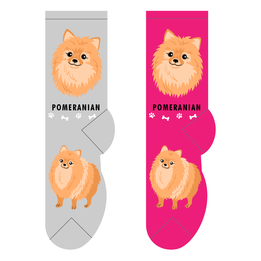 Foozys Ladies Socks - Pomeranian