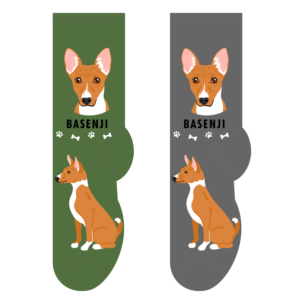 Foozys Ladies Socks - Basenji