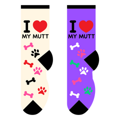 Foozys Ladies Socks - I Love My Mutt