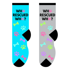 Foozys Ladies Socks - Who Rescued Who