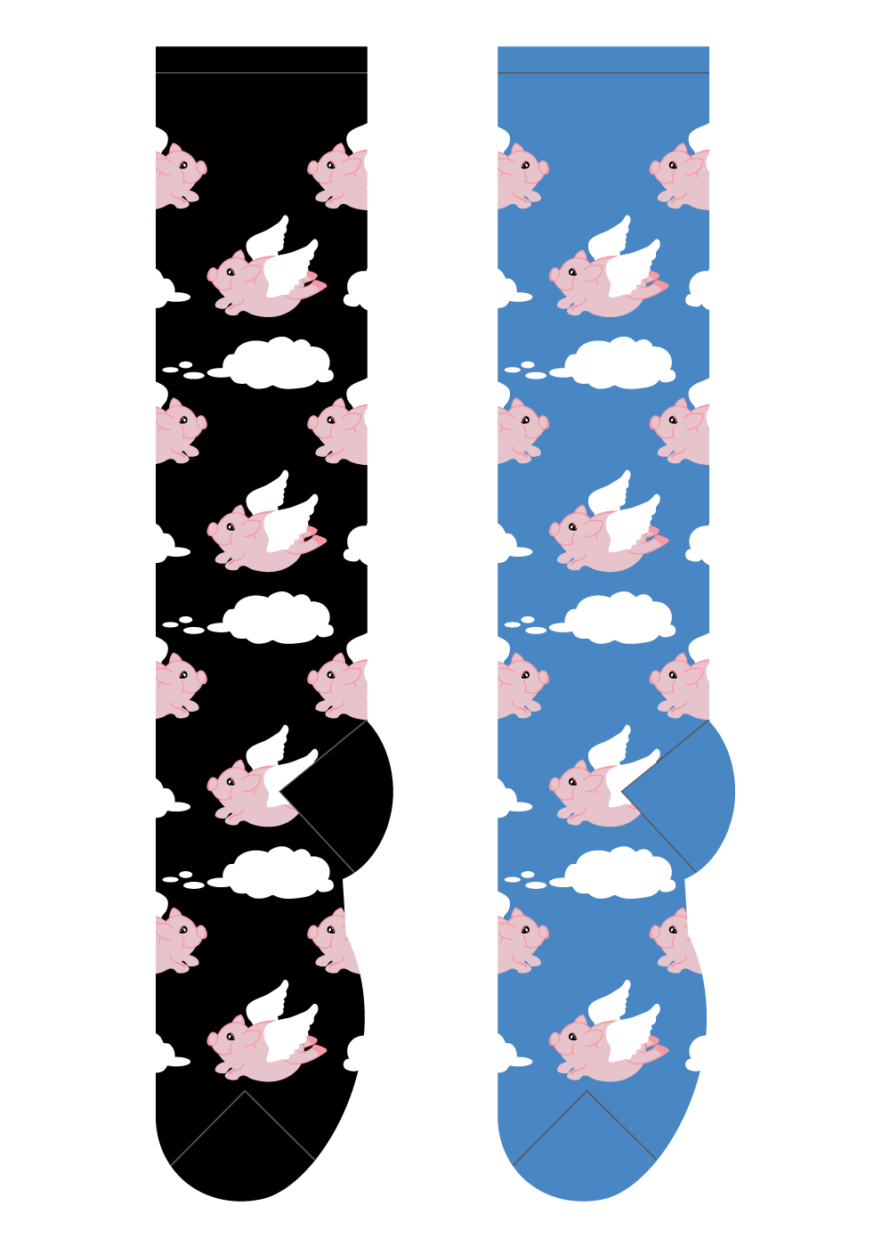 Foozys Knee High Socks - Flying Pigs