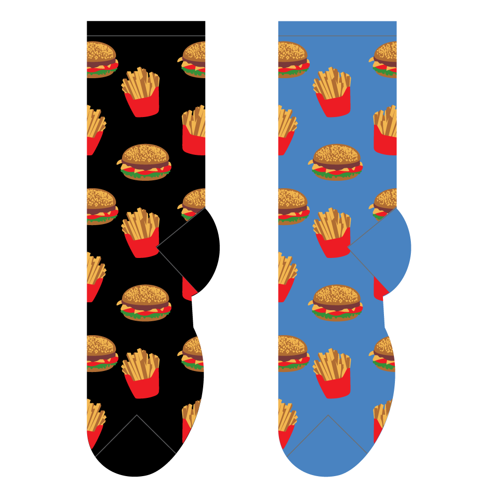 Foozys Mens' Socks - Burgers & Fries