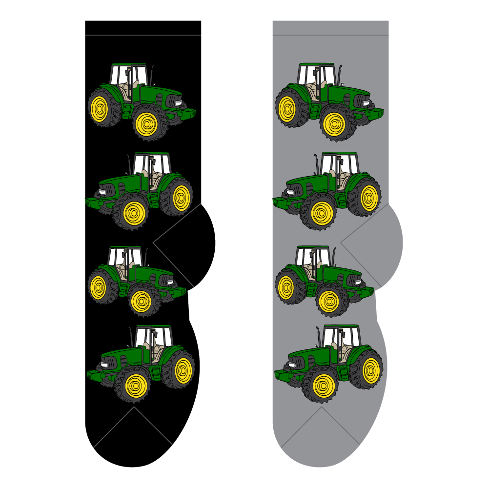 Mens Crew Socks - Tractors