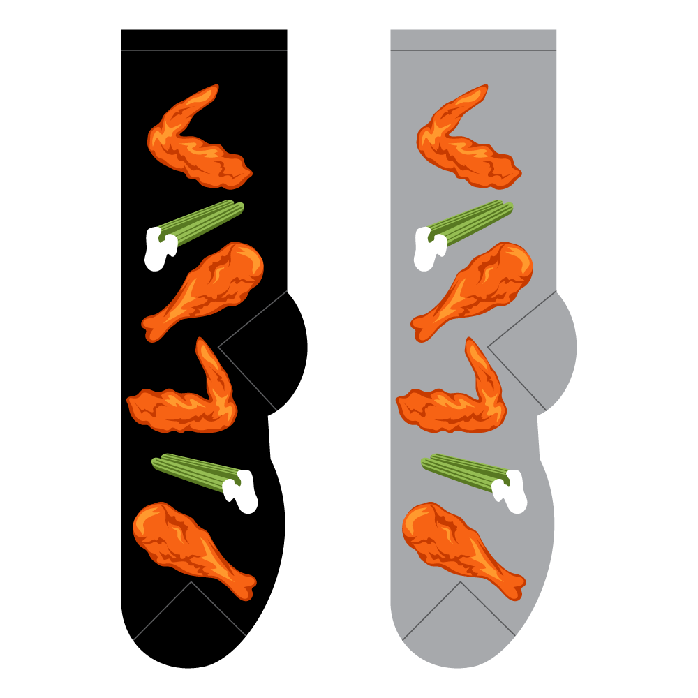 Foozys Mens' Socks - Buffalo Wings