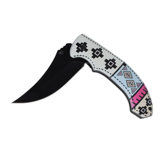 Tribal Runes Assist Folding Knife