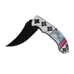 Tribal Runes Assist Folding Knife