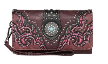 Montana West Burgundy/Pink Wallet