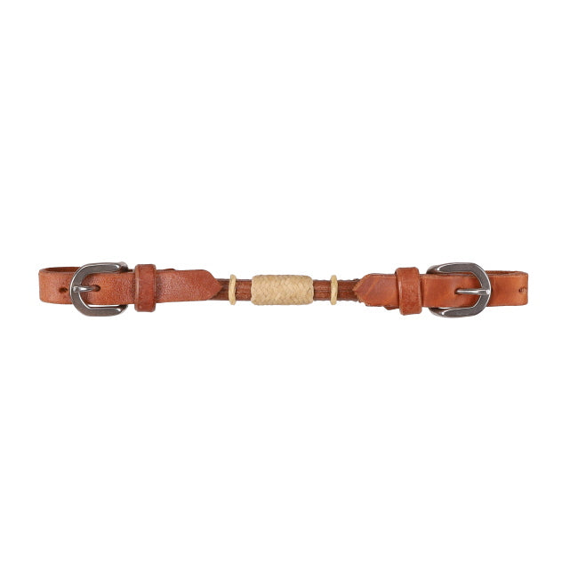Showman Rolled Curb Strap with Rawhide