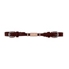 Showman Rolled Curb Strap with Rawhide