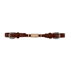 Showman Rolled Curb Strap with Rawhide