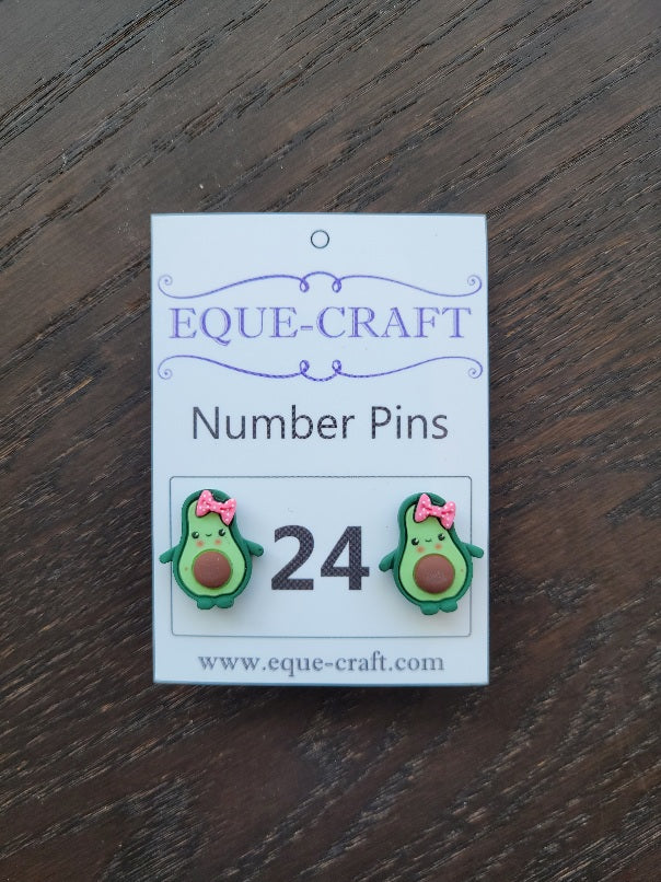 Number Pins - Avacados